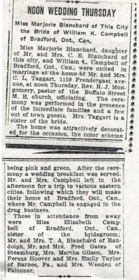 Blanchard & Campbell Marriage