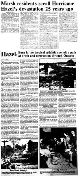 Marsh residents recall Hazel's devastation 25 years ago