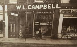 W. L. Campbell Drug Store During Wartime