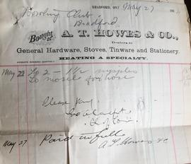 A. T. Howes & Co. Store Bill