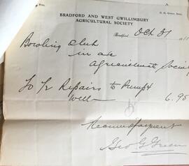 BWG Agricultural Society Bill