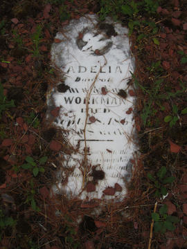 Workman, Adelia grave marker