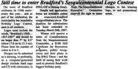 Still time to enter Bradford's Sesquicentennial Logo Contest