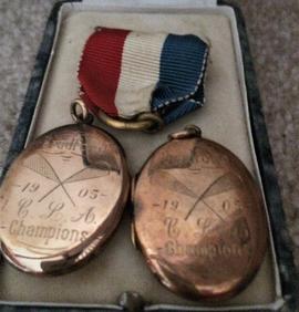 L.H. and W.L. Campbell Lacrosse Medals - Back View