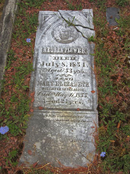 Flower, Reuben & Mary Elizabeth grave marker