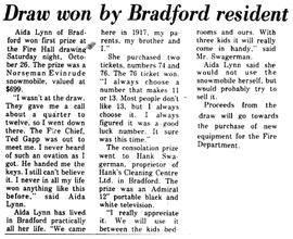 Draw won by Bradford resident