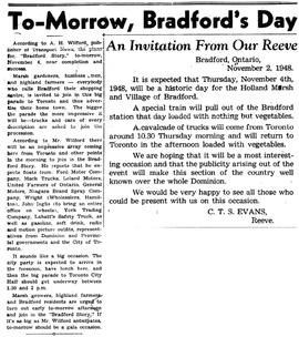 To-morrow, Bradford's Day