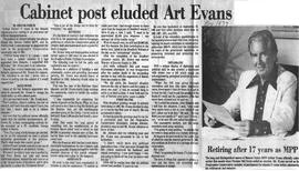 Cabinet post eluded Art Evans