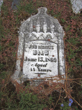 Morris, Job grave marker