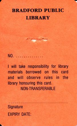 Bradford Public Library Cards