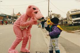 Pink Panther at the Santa Claus Parade
