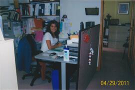 Louisa Pinto at their desk - 100 Holland Court