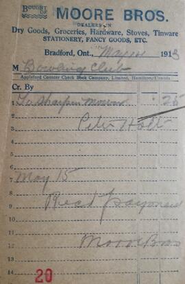 Moore Bros. Goods Bill
