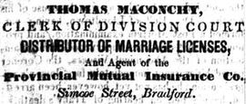Thomas Maconchy - Clerk advertisement
