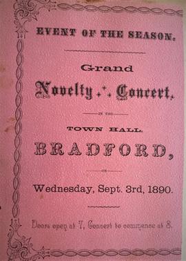 1890 Bradford Novelty Concert Programme