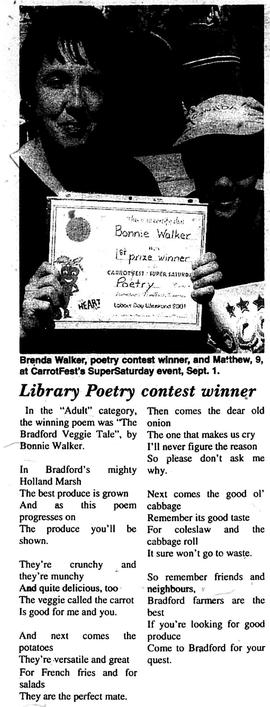 Library Adult Poetry Winner