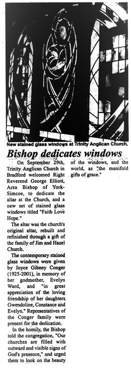 Bishop Dedicates Window