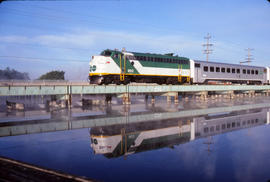 Go Transit train on the Holland River bridge - 1989