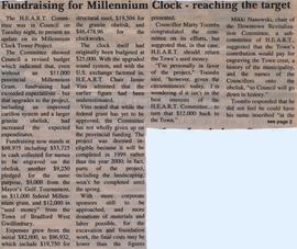 Fundraising for Millennium Clock - reaching the target