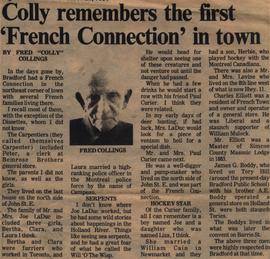 Colly remembers the first 'French Connection' in town