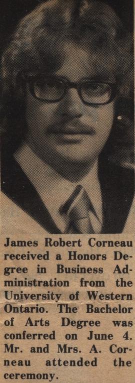 James Corneau Graduates