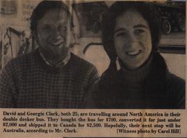 David and Georgie Clark travelling