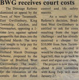 BWG receives court costs