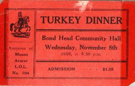 Bond Head Community Hall Turkey Dinner