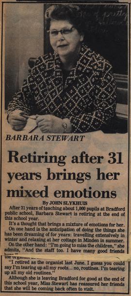 Retiring after 31 years brings her mixed emotions