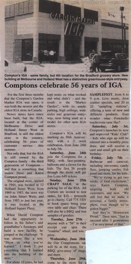 Comptons celebrate 56 years of IGA