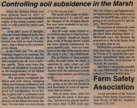 Controlling soil subsidence in the Marsh