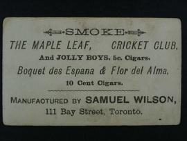 Maple Leaf Cricket Club Advertisement
