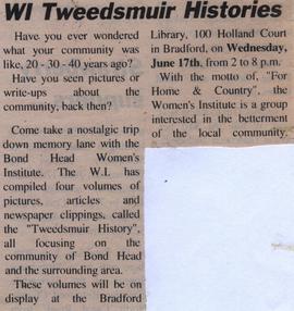 WI Tweedsmuir Histories