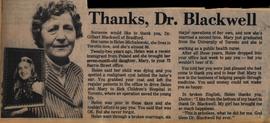 Thanks, Dr. Blackwell