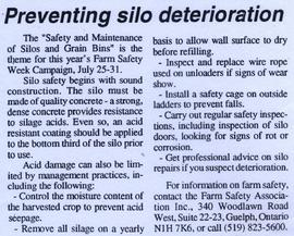 Preventing silo deterioration