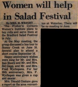 Women will help in Salad Festival
