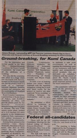 Ground-breaking, for Kumi Canada