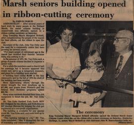Marsh seniors building opened in ribbon-cutting ceremony.