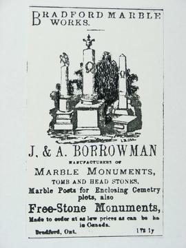 J & A Borrowman Monuments Advertisement