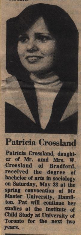 Graduate Patricia Crossland