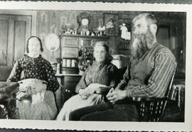 Eliza, Matilda & Samuel Adair in their Farmhouse