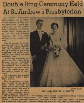 Double Ring Ceremony Held At St.Andrew's Presbbyterian